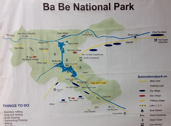 map for babe lake tour