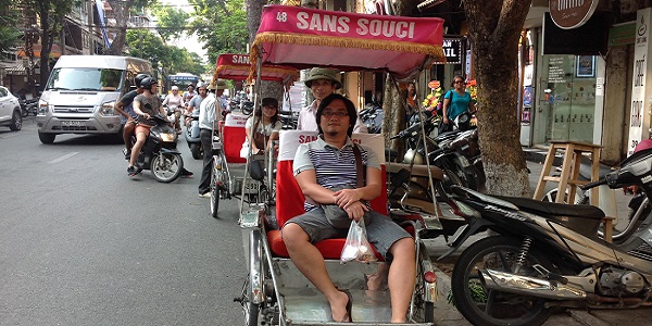 Rishsaw tour recommended as one of  best on Hanoi  tour packages Philippines