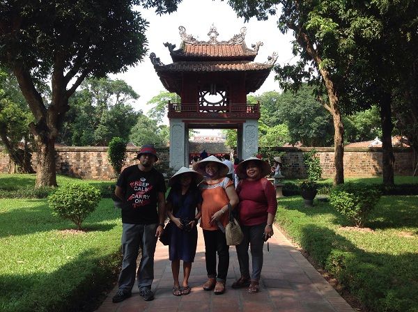 On North Vietnam Tour Hanoi, you should visit Van Mieu temple while touring around the city 