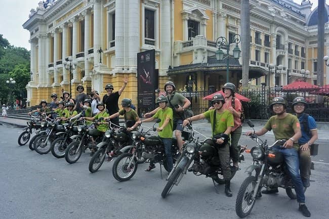 Vietnam Hanoi motorbike tour for the night adventure
