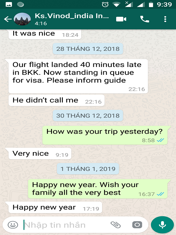 Mr. Vinod family on  their Vietnam  Cambodia Thailand  Holiday packages 2019  with us