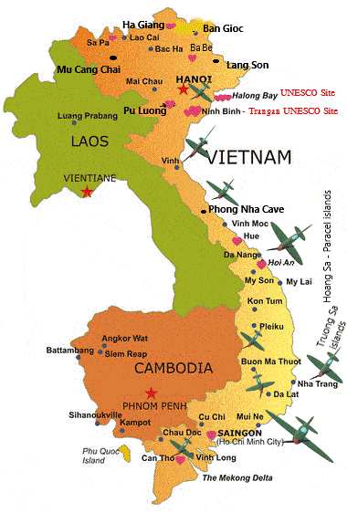If you look for Vietnam tour map, Vietnam tourist map, Vietnam map tourist,  tourist map Vietnam, Vietnam tourism map.., this is the right photo for you to plan your Vietnam trip package