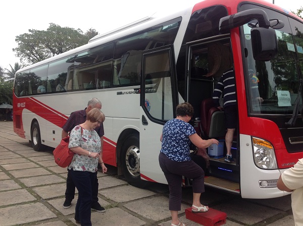 Private 45seat bus for 28 British and Australian package tours Vietnam