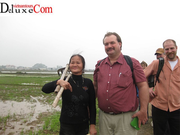 SDARL met a local farmer in a village in Hanoi Vietnam