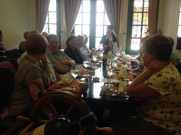 Dinning on Vietnam farm tour