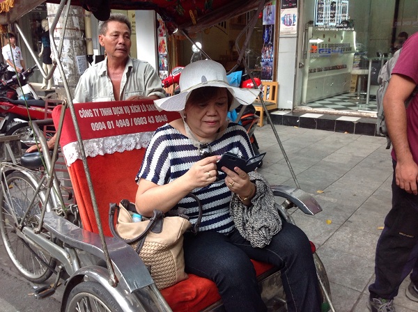 Cyclo tour around Hanoi Old Quarter has got the best North Vietnam tours Hanoi review