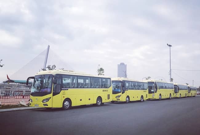 Our Vietnam tour bus for Saigon - Dalat - Nhatrang - Hoian - Danang - Hue - Quangbinh - Halong - Hanoi Transport 