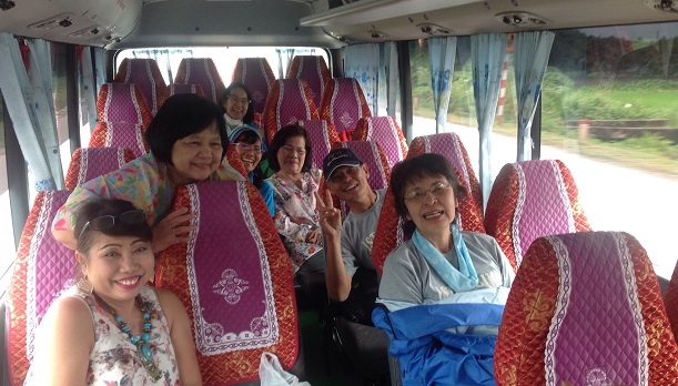 Our 29 seat bus for Mrs. Aree and 7 Thai tourists on North Vietnam tours with us