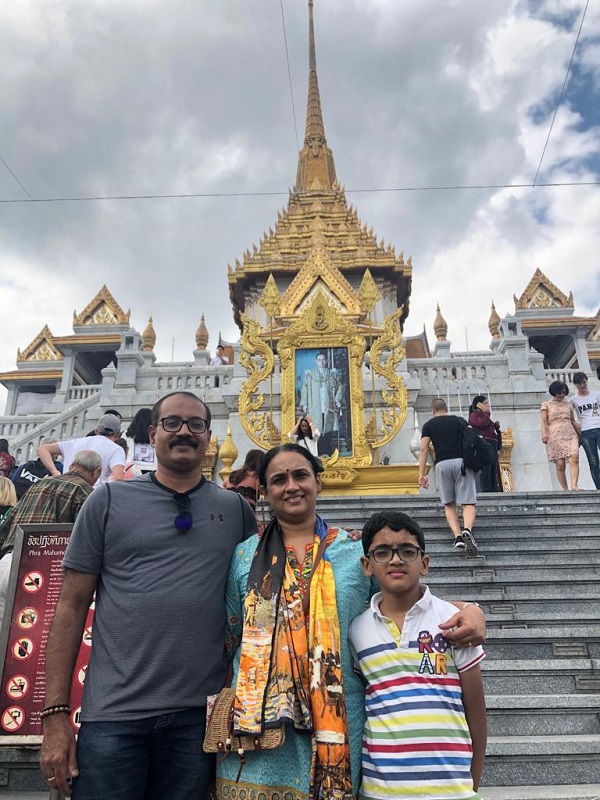 Mr. Vinod family on  their   Package Tours Thailand  Vietnam  and  Cambodia   2020 with us