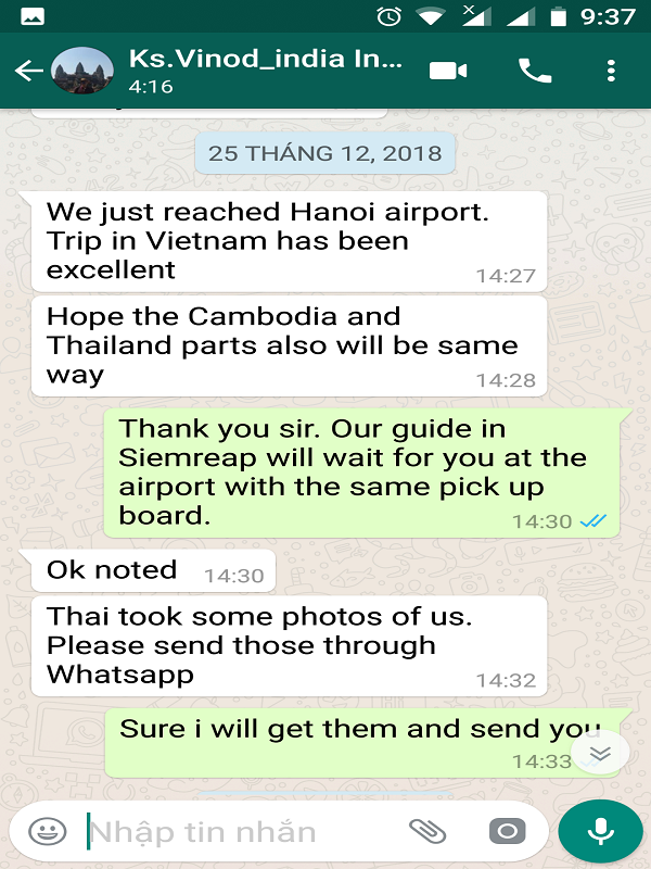 Mr. Vinod family on  their Thailand  Vietnam  Cambodia travel tours  2019, 2020 with us