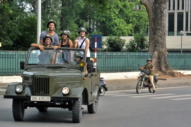 Customize your Vietnam tour packages with Russian Jeep Car to Cu Chi tunnels