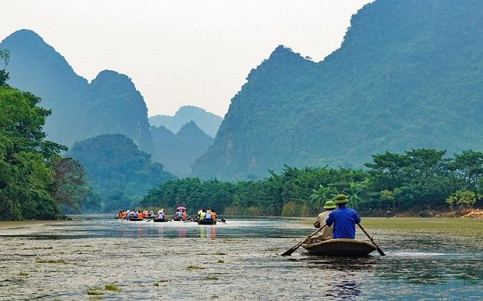 Trang An boat tour in Vietnam Hanoi