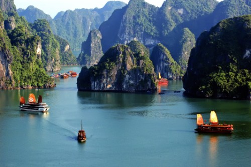 Halong bay on 7day tours of Vietnam  with Deluxe Vietnam Tours Hanoi